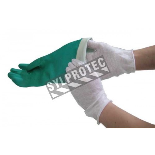 Cotton inspector gloves, light thickness for women 