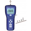 Force gauge/data logger to measure tension & compression. Capacity: 20kg. Includes different heads, a hook adapter & tote bag.