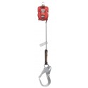 Miller TurboLite retractable with a SofStop shock absorber, 1 scaffold carabiner and 1 twist lock carabiner. 1 in x 9 ft.