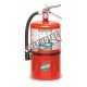 Halotron I portable fire extinguisher, 11 lbs, class ABC, ULC 1-A:10B:C, with wall hook.