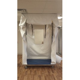 Mobile containment cub kit for asbestos removal and decontamination.