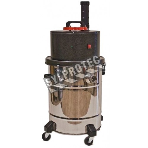 HEPA industrial vacuum 12 gal. for wet and dry recovery. Including HEPA filter and polyester main filter.