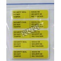 Adhesive bilingual security seal for first aid kits 25 per pack