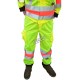 High-visibility pants for roadwork flaggers, compliant with new Transports Québec regulation. Size large (L).