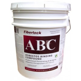 Agent d'encapsulation blanc, mouillant, lockdown, pour l’amiante Fiberlock ABC Asbestos Binding Compound, 20 L (5 gallons).