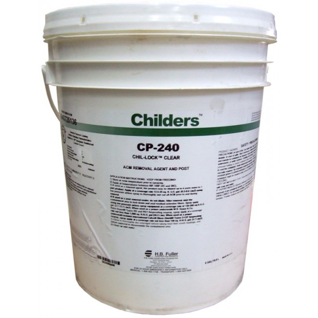 Agent mouillant et d'encapsulation temporaire, colle, lockdown pour amiante Childers CP-240, 20 L (5 gallons)