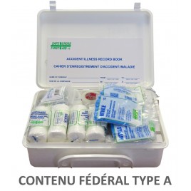 Type A federal first aid kit in plastic case (2 to 5 workers).
