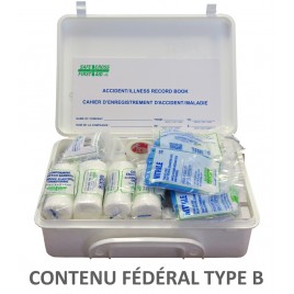 Type B federal first aid kit in plastic case (6 to 19 workers).