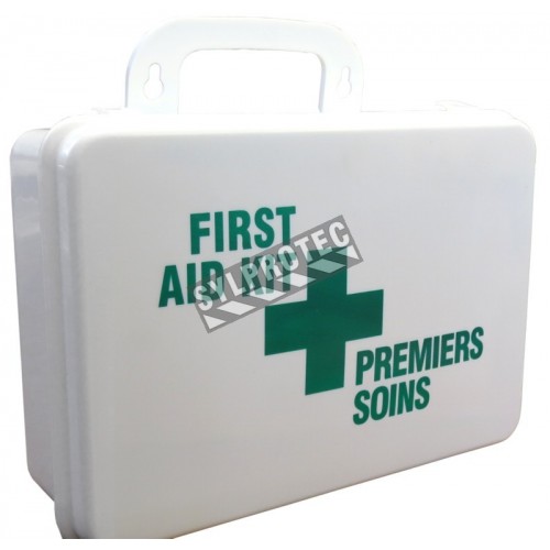 Type B federal first aid kit in plastic case (6 to 19 workers).