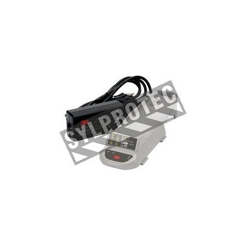 Smart single station battery charger for 3M TR-600 Versaflo PAPR. Kit includes the single station charger and the power cord.