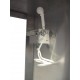 Portable aluminium decontamination shower for asbestos abatement workers (34 x 30 x 83 inches).