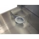 Portable aluminium decontamination shower for asbestos abatement workers (34 x 30 x 83 inches).