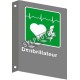 French CSA "Defibrillator" sign in various sizes, shapes, materials & languages + optional features