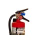 Portable fire extinguisher with powder, 5 lbs, type ABC, ULC 3A-40BC, with vehicle hook.