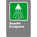 French CDN "Emergency Shower" sign in various sizes, shapes, materials & languages + optional features