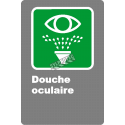 French CDN "Emergency Eyewash" sign in various sizes, shapes, materials & languages + optional features