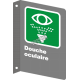 Affiche CSA «Douche oculaire» en français, formats & matériaux divers, d’autres langues & éléments optionnels