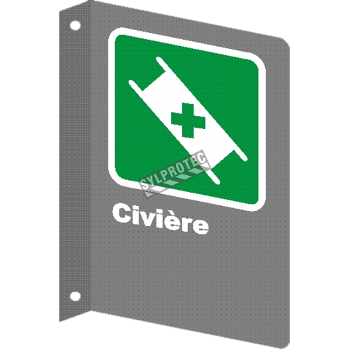 Affiche CSA «Civière» en français, formats &amp; matériaux divers, d’autres langues &amp; éléments optionnels