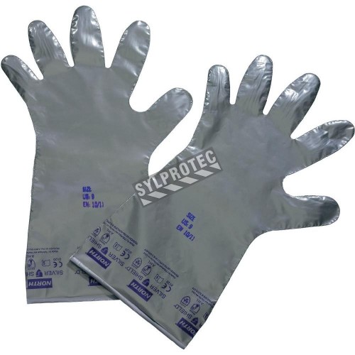 2.7 mils thick Silver Shield ambidextrous powder-free gloves for chemical protection. Sold by the box. 50 pairs/boxes.
