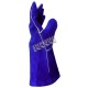 Gant de soudeur bleu doublés, avec couture de Kevlar