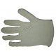 Form-fitting one-size-fits-all unbleached polycotton-jersey knit inspector gloves for women approved by the CFIA. 12 pairs/pack.