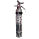 Portable fire extinguisher with powder, chromed, 2.5 lbs type ABC, ULC 1A-10BC, with vehicle hook.