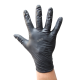 6 mils ambidextrous powder-free black nitrile disposable gloves. AQL of 1,5 granted by CGSB. Size: small (7) to XX-large (11)