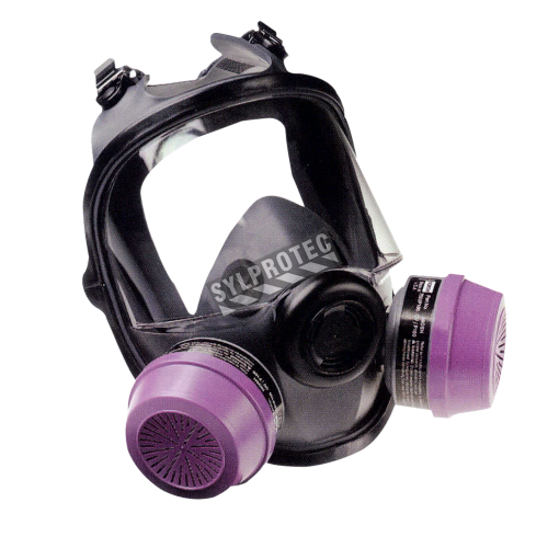 Masque complet de protection respiratoire de série 5400 de North pour filtres &amp; cartouches de série N de North. 