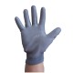 Gray nylon gloves coated with polyurethane for great dexterity, 12 pairs/package.