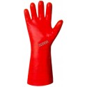 Interlock knit lined rough finish polyvinyl alcohol (PVA) coated gloves of a length of 12 in. Large size only. Sold in pairs.
