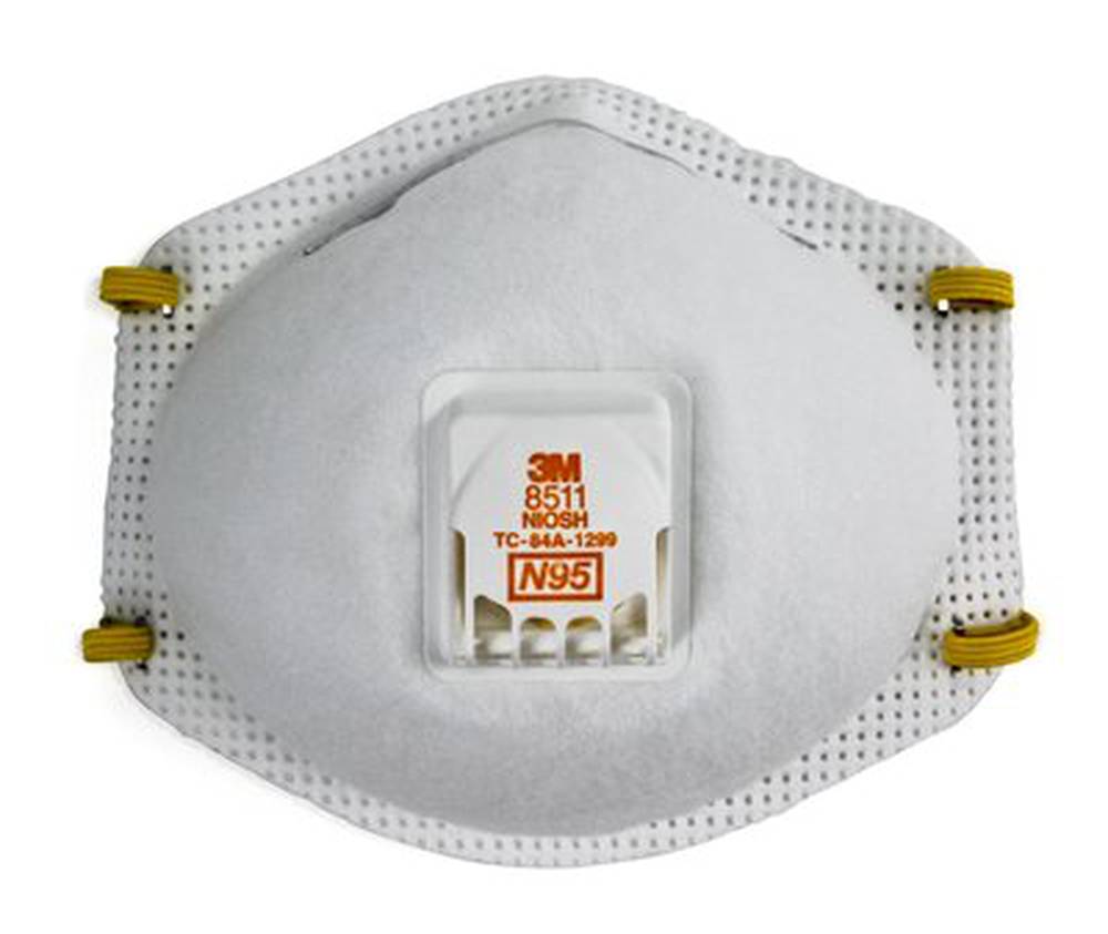 Masque de protection respiratoire avec valve de 3M, N95. Modèle 8511.