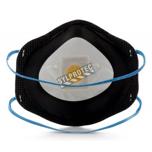 Masque de protection respiratoire P95 avec soupape de 3M. Protection contre les particules solides, liquides et huileuses.