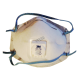 Masque de protection respiratoire P95 avec soupape de 3M. Protection contre les particules huileuses et les gaz acides.