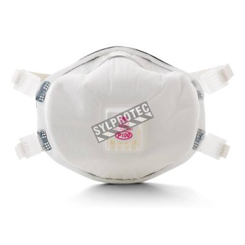 Masque de protection respiratoire P100 avec soupape de 3M, contre les particules huileuses et certaines particules dangereuses.