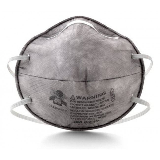 Masque de protection respiratoire de 3M, modèle 8247, R95. Protection contre les particules huileuses et les vapeurs organiques.