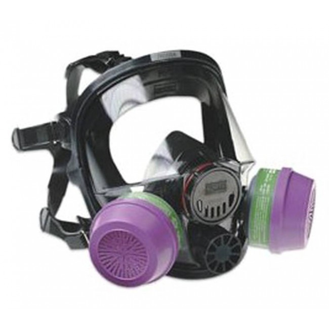 North 7600 series NIOSH approved large respirator for North N series filters, cartridges, cartridge/filters.