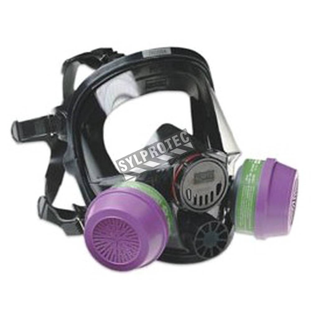 Masque a Gaz Zelbuck 8100 Masque Respiratoire Réutilisable Masque  Protection Respiratoire avec des Lunettes de Sécurité - Filtres Intégrés  pour Une
