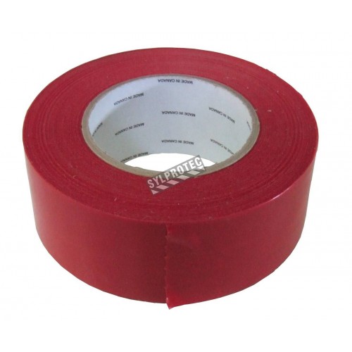 Red polyethylene adhesive strip, ideal for tight sealing a containment area of decontamination. Thickness: 7 mils, 2"x180'.