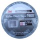 Silver polyethylene adhesive strip, ideal for tight sealing regulatory bags for hazardous wastes. Thickness: 9 mils, 2"x180'.