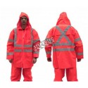 Cost-effective waterproof & windproof hi-viz orange polyester coat with reflective stripes sizes (S to 5XL)