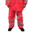 Cost-effective waterproof and windproof hi-viz orange polyester pants with reflective stripes sizes (S to 5XL)