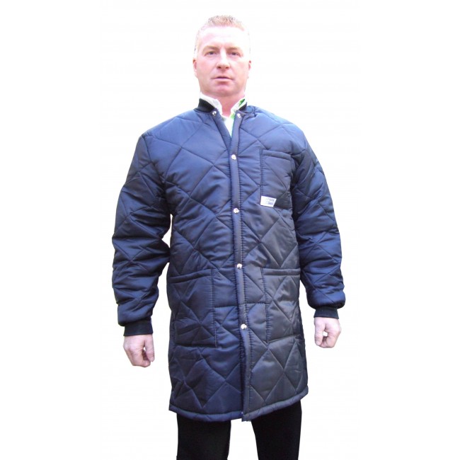 Long freezer coat whit polar, snap and 3 pockets 