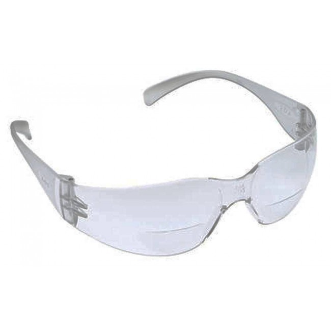 3M Virtua Max protective eyewear with anti-fog treated clear polycarbonate lenses and a +2,0 bifocal magnification strength.