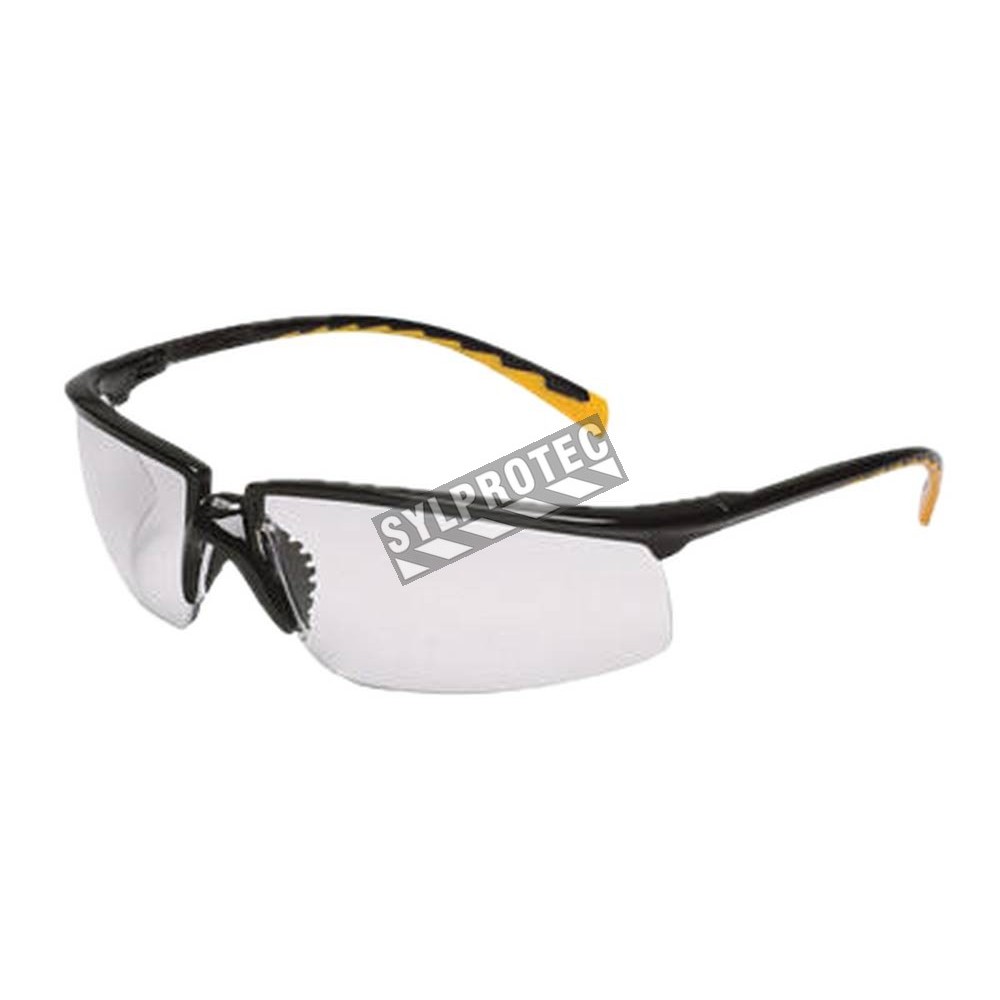 3M Privo protective eyewear with treated clear polycarbonate lenses.