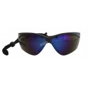 Jackson Safety Nemesis protective eyewear with anti-fog treated blue mirror polycarbonate lenses ideal for outside work.