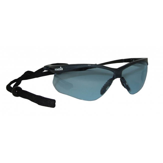 Jackson Safety Nemesis protective eyewear with anti-fog treated blue polycarbonate lenses ideal for low light or indoor work.