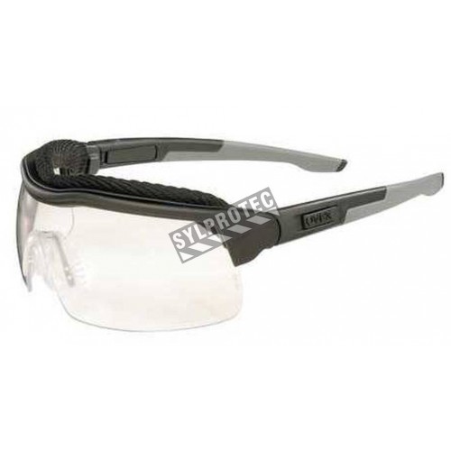 Lunette de sécurité ExtremePro pour protection oculaire par Uvex. Lentille transparente & revêtement anti-rayure Supra-Dura.