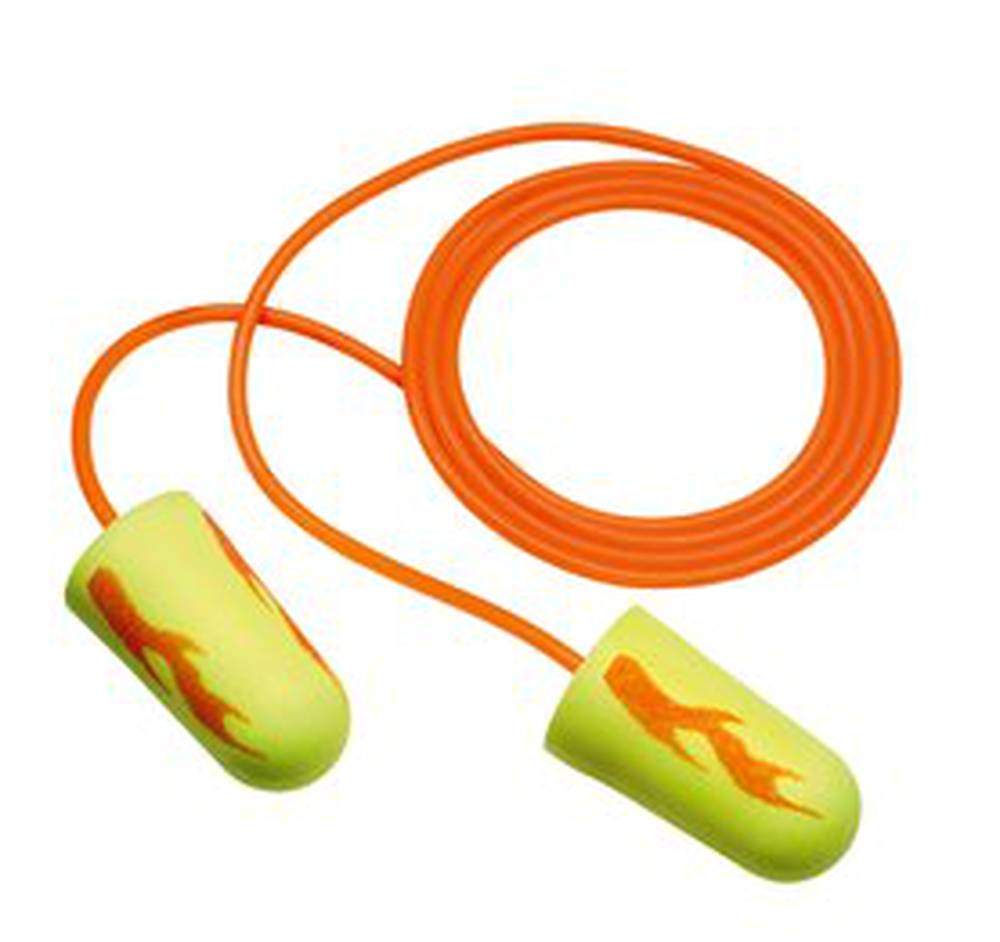 Bouchon d'oreille antibruit réutilisable détectable avec corde UltraFit  340-4007, 25 dB, boîte de 100 paires.