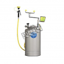 Portable eyewash station with handheld spray hose 10 gallon 37.9 L pressurized tank certified ANSI Z358.1-2009