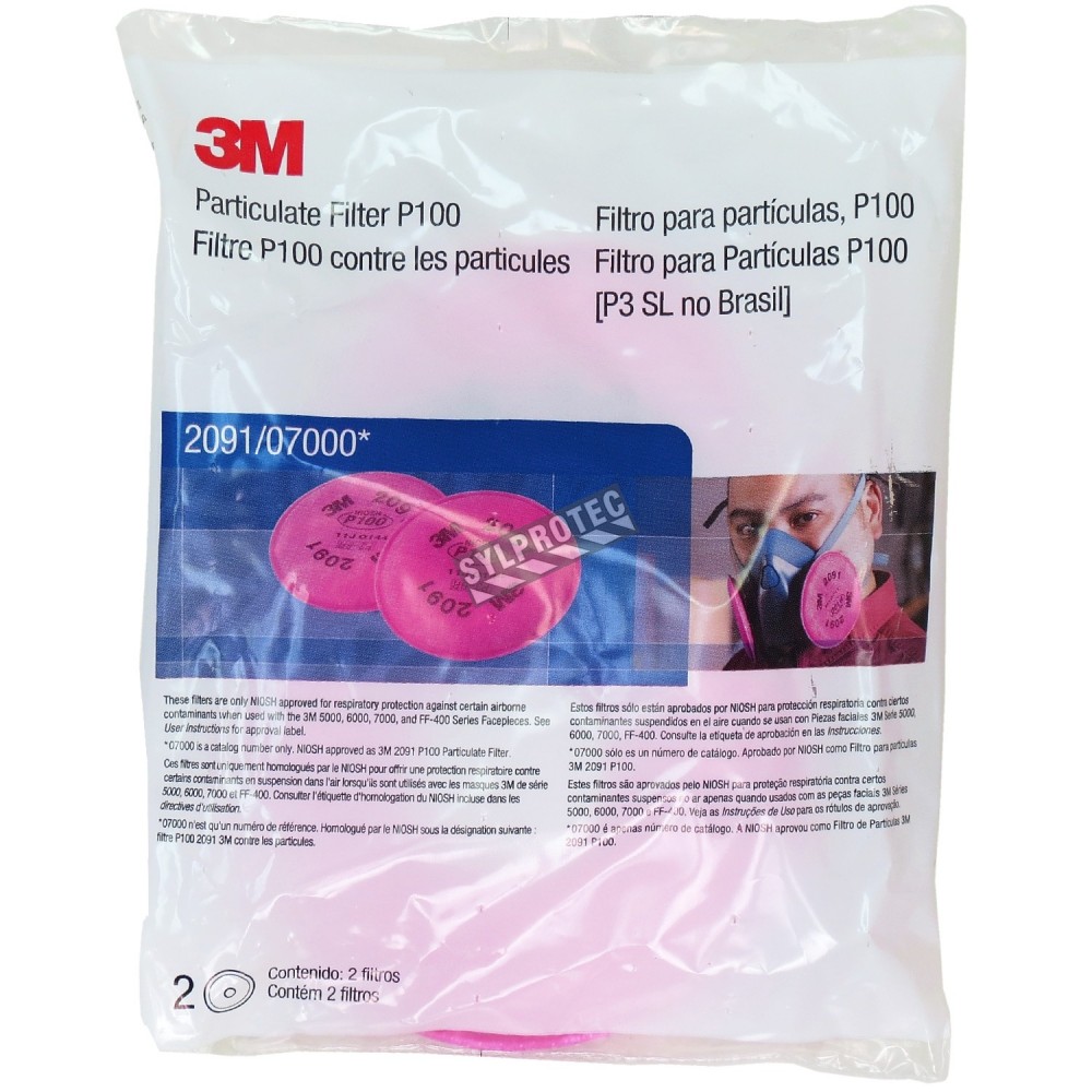 3M P100 Particulate Filter 2091 for sale online
